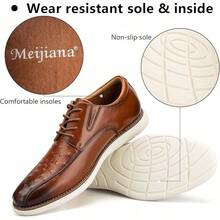 Men's Oxford Shoes Dress Shoes Men's Lightweight Lace-Up Fashion Shoes-20256688 - 棕色-09 - 查看 8