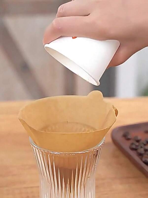 Hand Brewed Coffee Filter Paper Original Wood Pulp Cone Fan-Shaped Drip Filter Paper