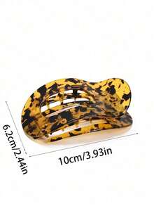 1个扁平圆形亚克力发爪夹，休闲发饰，适用于丸子头、马尾辫，可作发夹、发卡、发夹、发卡、发卡夹、学生用品、发饰 - 彩色 - 查看 2