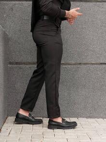 Dennis Beumont Black Italian Tailor Pants - Black - View 6