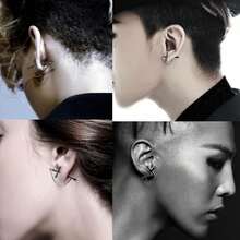16 Pairs Stainless Steel Punk Y2K Black Dangle Earrings Men, Skull Screw Cone Etc Huggie Hoop Long Chain Piercing Hoop Earrings Set Unisex Earrings Women - 1 - Xem 7