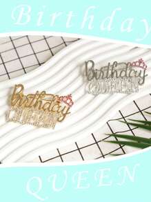 1/3pcs Fashion Crown Birthday Queen Brooch Pin With Rhinestones, Birthday Gift, Party Dress/Coat Decor Accessory Office Accessories Shirts Jacket Jewelry Halloween Clothes Pin Funny Cute Teacher Gifts Halloween Accessories Teachers Day Costume Accessories Bag Charms Christmas