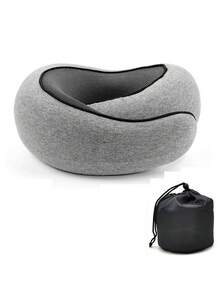 Gối cổ du lịch hình chữ U bằng mút hoạt tính gối hỗ trợ cổ du lịch kiểu ốc sên gối ngủ trưa mềm mại có thể điều chỉnh di động - Nhiều màu - Xem 9