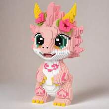 1pc Cute Dragon Building Blocks Set, DIY 3D Assembly Pressure Relief Educational Toy Model Decor, Perfect Gift For Dragon Series Fans, Room Decor