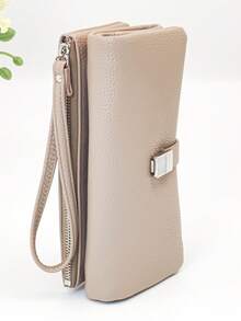 Women's Mini Handheld Phone Wallet Soft PU Zippered Long Wallet Multi-Function Phone Wallet Minimalist And Lightweight Clutch Bag Large Capacity Card Holder Elegant Zipper Coin Purse For Women Wallet Purse Wallet - Multicolor - View 5