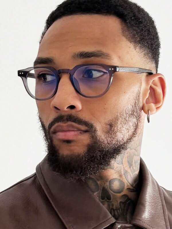 1 par de óculos retrô TR com armação quadrada e lentes transparentes, presente fotográfico simples e versátil, óculos da moda para homens e mulheres