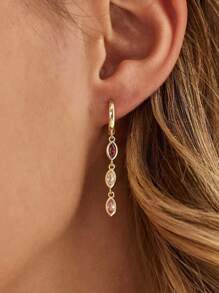 1 pezzo di orecchini a pendente personalizzati con foglia e pietra natalizia, orecchini da tutti i giorni, orecchini a goccia con diamanti, regalo di compleanno, regalo per la nonna, regalo della festa della mamma