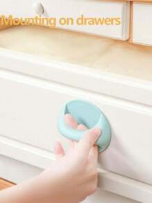 免钻门拉手、马桶盖升降器、抽屉和窗户粘性推拉手柄、粘性橱柜手柄、推拉门推拉抽屉窗口无痕滑动手柄无钉强力粘性壁橱手柄推拉门滑动 - 彩色 - 查看 2