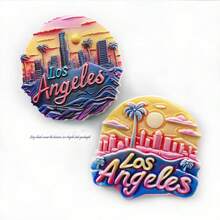 1pc Polyresin Fridge Magnet Souvenir, Landmarks Of Los Angeles, Seattle, Colorado Grand Canyon, Statue Of Liberty New York, Route 66, Brooklyn Cowboy, Home Decor, Kitchen, Bedroom Wall Decoration, Gifts From USA Travel - Multicolor - View 5