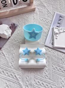 Compatible con accesorios de la Cup (2 piezas de tapas para sorbetes)(2 piezas de tapas para sorbetes + 1 pieza de cubierta protectora inferior PARA 40OZ) para la tapa del sorbete de la taza, simple, conveniente, tapa de sorbete reutilizable de silicona para uso diario, cubierta antipolvo y antisalpicaduras para sorbete, accesorios portátiles y fáciles de limpiar para taza de aislamiento, cubierta de sorbete con diseño de flor de dibujos animados, rosa, azul, morado, amarillo, verde - Multicolor - Ver 12