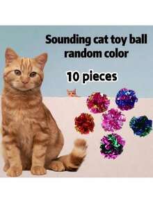 10/30 件 猫玩具 褶皱球 互动褶皱猫玩具球 独立宠物小猫猫玩具 适合肥猫 幼猫锻炼 柔软 2 英寸 - 彩色 - 查看 3