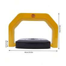 Automatic Parking Lock With Keys, Folding Driveway Security Car Barrier Lock, Remote Control Automatic Parking Barrier Lock With Remote Control Bollard Space Security Lock - Yellow - View 3