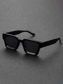 1 par de óculos masculinos quadrados, modelo Y2K (Millennium), versáteis para uso casual, atividades ao ar livre, estilo urbano, festas e festivais.