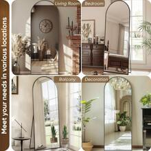 Antok Full Length Mirror, 57"X19" Arch Floor Mirror, Floor Standing Mirror Freestanding Arch Full Body Mirror With Stand For Bedroom, Hanging Mounted Mirror For Living Room Cloakroom