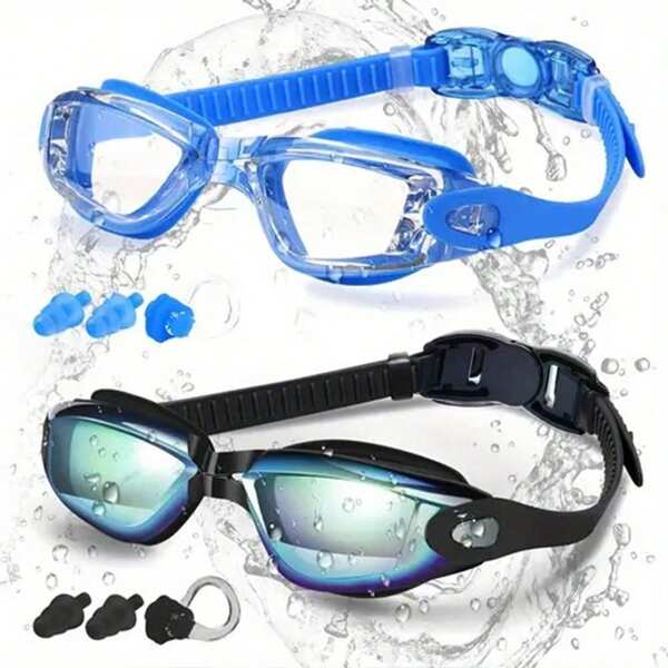 Swimming Goggles Set With Quick Adjustable Strap, Swimming Goggles For Men And Women, Comfortable Fit For Training And Recreation