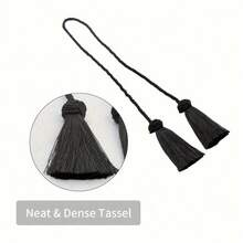 1pc Multi-Color Polyester Drawstring Adjustable Living Room Office Home Decor For Elegant Home Decoration Accessories Easy To Use,Curtain Tiebacks, Decorative Drapery Holdbacks With Tassels, Curtain Fixing Straps