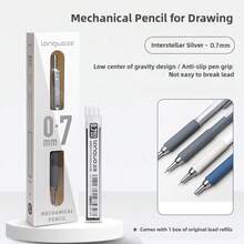 Languo New Metal Machanical Pencil Painting Mechanical Pencil Soft Mian Pen Holding Active Pencil Special For Junior And Senior High School Students To Learn Drawing And Daily Writing Back School Pencil,For School Supplies,Back To School - one-size - View 13