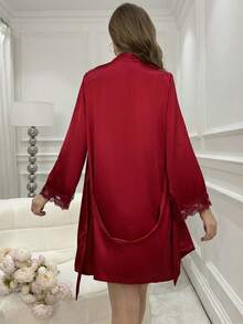 Women Pajama Sets - Red - View 4