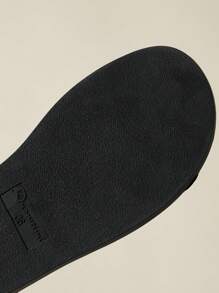 女士厚底单带搭扣凉鞋，黑色撞色流苏波西米亚风复古露趾透气舒适夏季新款坡跟厚底不累脚时尚户外沙滩2026春秋圆头巧克力棕色糖果色运动休闲交叉罗马鞋大码41-43 - 巧克力棕 - 查看 9