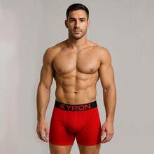 Kit 5 Cuecas Box Boxer De Microfibra Kyron Lisa Estampada Masculina - Multicolorido - Visão 6