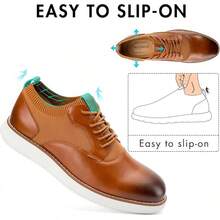Men's Oxford Shoes Dress Shoes Men's Lightweight Lace-Up Fashion Shoes-20256688 - 棕色-08 - 查看 2