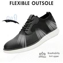 Men's Oxford Shoes Dress Shoes Men's Lightweight Lace-Up Fashion Shoes-20256688 - 黑-13 - 查看 3