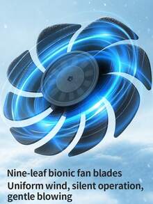 1 Adjustable Portable Air Conditioner Cooling Fan, Rechargeable, Multi-Speed Settings, 2 Modes (Air Conditioning & Misting), 2000mAh Battery, Suitable For Home, Car, Office, Outdoor, White Quiet Design, No Installation Required