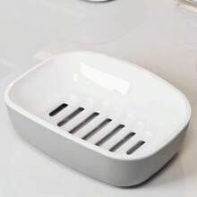 1 件浴室双层皂碟，多功能浴室皂架，PP 材质，双层镂空设计，防滑底部，无皂残留，适用于 99% 的肥皂，可用于浴室梳妆台、水槽 - 彩色 - 查看 9