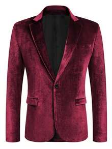 Giacca da abito da uomo di colore unito per l'ufficio e il pendolarismo