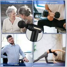 High-Power Muscle Relaxer - Rechargeable Deep Tissue Massage Gun With 4 Heads For Full Body Relief, Ultimate Muscle Recovery Tool, Plastic Family-Grade, USB Charged