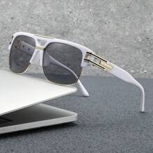 2 件套女士金属复古几何圆形时髦派对装饰时尚眼镜