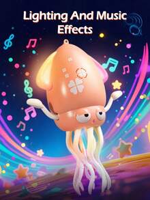 儿童搞笑跳舞章鱼音乐玩具 - 自动感应避障，可爱、放松、益智早教夜灯玩具