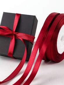 1pc 25 Yards Solid Satin Ribbon, Handmade Fabric Satin Ribbon For Baking, Gift Wrapping, DIY Crafts, Hair Accessories, Wedding Decoration, Sewing, Invitation, Bouquet, Christmas, In Light Champagne Color - Multicolor - View 2