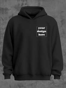 Customized Personalized Photo & Text Printed Men's Hoodie, Double-Sided Customized Text, Name, Baby/Friend/Idol/Couple/Family/Party/School/Sports/Pet Love Text Print, Logo/Business/Company Party Uniform, Birthday Gift, Holiday Gift, Party Gift, Wedding Gift, Friend Gift, Anniversary Gift Ornamental, Dawg Stylish, Fashion, Hipster, Contracted