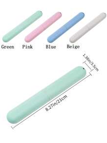 4/2/1 pieza Estuche para cepillo de dientes de viaje, portacepillos de dientes respirable y portátil, contenedores para cepillos de dientes de viaje para viajes, campamento, escuela, a prueba de polvo y sanitario