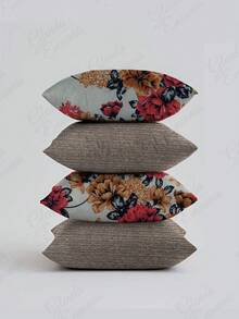 Floral Vermelha-Bege