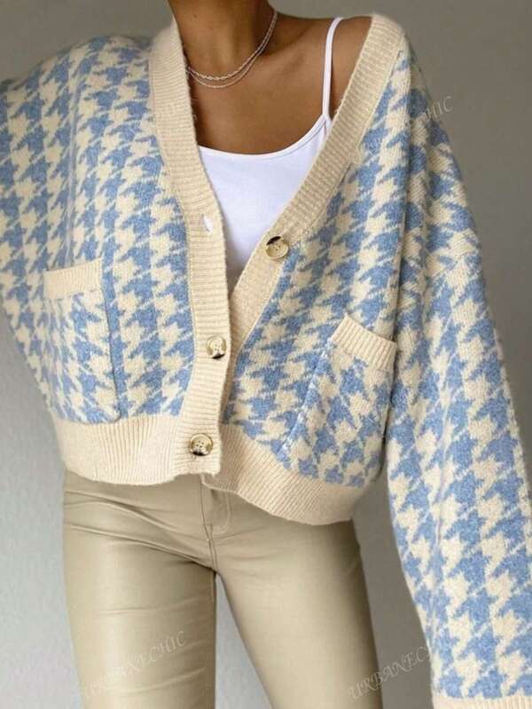 Chaquetas de punto para mujer / Abrigo de lana de manga larga estilo casual y suelto con estampado de pajarillos para otoño/invierno, adecuado para tiempo libre, uso diario, citas, hogar, oficina, fiestas, festivales, compras, Halloween, Navidad, Acción de Gracias, vacaciones