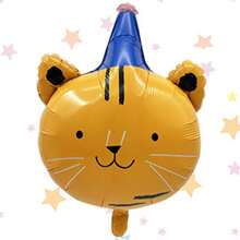 1 pieza Globos de cumpleaños, globos con tema de circo, payasos de pie grandes, planetas a rayas, globos de película de aluminio con animales, decoraciones de escena de cumpleaños, arreglos de escena de fiesta sorpresa, carnavales, productos de decoración navideña - Multicolor - Ver 15