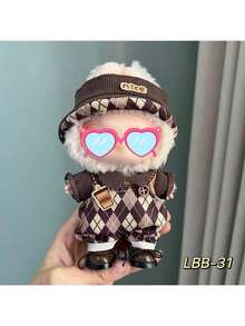 [Outfit Only] 17cm Plush For Labubu Doll Removable Outfit Set, Suitable For 1st And 2nd Generation Labobo, Sitting Party (Outfit Only, No Shoes) - Multicolor - View 4