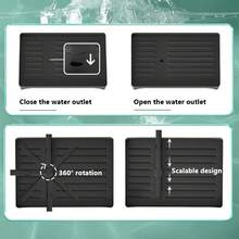 NetHong Large Dish Drainer Rack Kitchen Sink Drying Rack Bowl Plate Holder 360°Drip Tray - Negro B - Ver 8