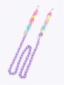 1pc Fashionable Colored Acrylic Glasses Chain, Travel, Outdoor, Sunglasses ,Eyeglasses Decoration Chain, Hanging Silicone Eyeglasses Anti Slip, Anti Loss Eyewear Chain Accessories, An Excellent Gift For Friends