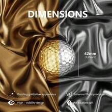 2Layers Premium Golf Ball  Performan Golf Ball For Distan And Straighter Shots, Personalized Antique Gifts For Men Golf Tees Gift Set - Standard+2+Golden+++2+Silvery - View 3