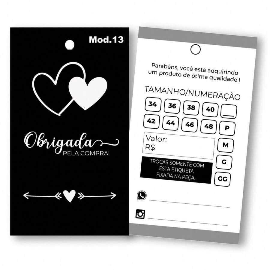 Clothing Cards With Customer Thank You Phrases Tags 200 Units Promotion - 13 - View 1