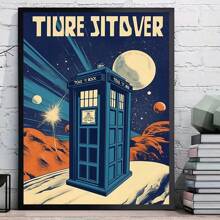 1pc Exquisite 5D Diamond Painting Set, Frameless - Halloween - Elegant Room Decor, Full Round Diamond DIY Kit, Leisure, Stress Relief, Handmade Dotting Effect, Halloween Gift