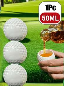 Golf Ball Shaped Shot Glass 50ml Golf-Shaped Plastic Shot Glasses - Insulated Reusable Travel-Ready Golf Ball Design, Durable Polystyrene With Polka Dot Pattern, Perfect Gift For Golf Lovers (Christmas, Father's Day, Valentine's Day), Golf Accessories