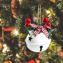 3pcs,Red And White Bell Christmas Tree Decorations, Holiday Party Pendants - The Perfect Choice For Christmas, Winter Holidays And Birthday Party Gifts As Well As Home Decorations Christmas Decorations Room Decor Christmas Decorations Home Christmas Gifts Christmas Decor - Multicolor - View 3