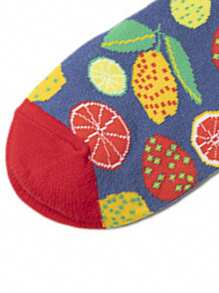 1双男士卡通水果趣味图案中筒袜，水果爱好者的必备单品！适合日常休闲的袜子，透气防臭，舒适柔软有弹性，是派对和社交活动的完美礼物，四季皆宜，男女通用