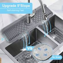1pc Silicone Sink Mat, Multi-Color Options, Kitchen Faucet Splash Guard, Christmas & New Year Party Decor Mat, Mildew & Moisture Proof, Summer Home Water-Proof Mat, Halloween Gift