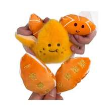 1pc Orange Plush Pendant Doll - Removable Peelable Fruit Decompression Soft Doll, Orange Keychain, Birthday/Holiday Gift, Children Doll, Gift - Multicolor - View 7