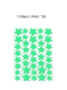1120/840/560/280 Pcs Star Stickers, Back To School,Halloween & Christmas Decoration Stickers, Colorful Five-Pointed Star Stickers For Party, Holiday Photo Decoration, Face Decor Stickers (1 Sheet Per Color), For Decoration Only (Not For Makeup)2000/1400/160/80/40